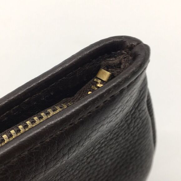 Vintage Chocolate Brown Leather Coach Sonoma Cosmetic Pouch Natural Grain #4973 - Picture 11 of 16